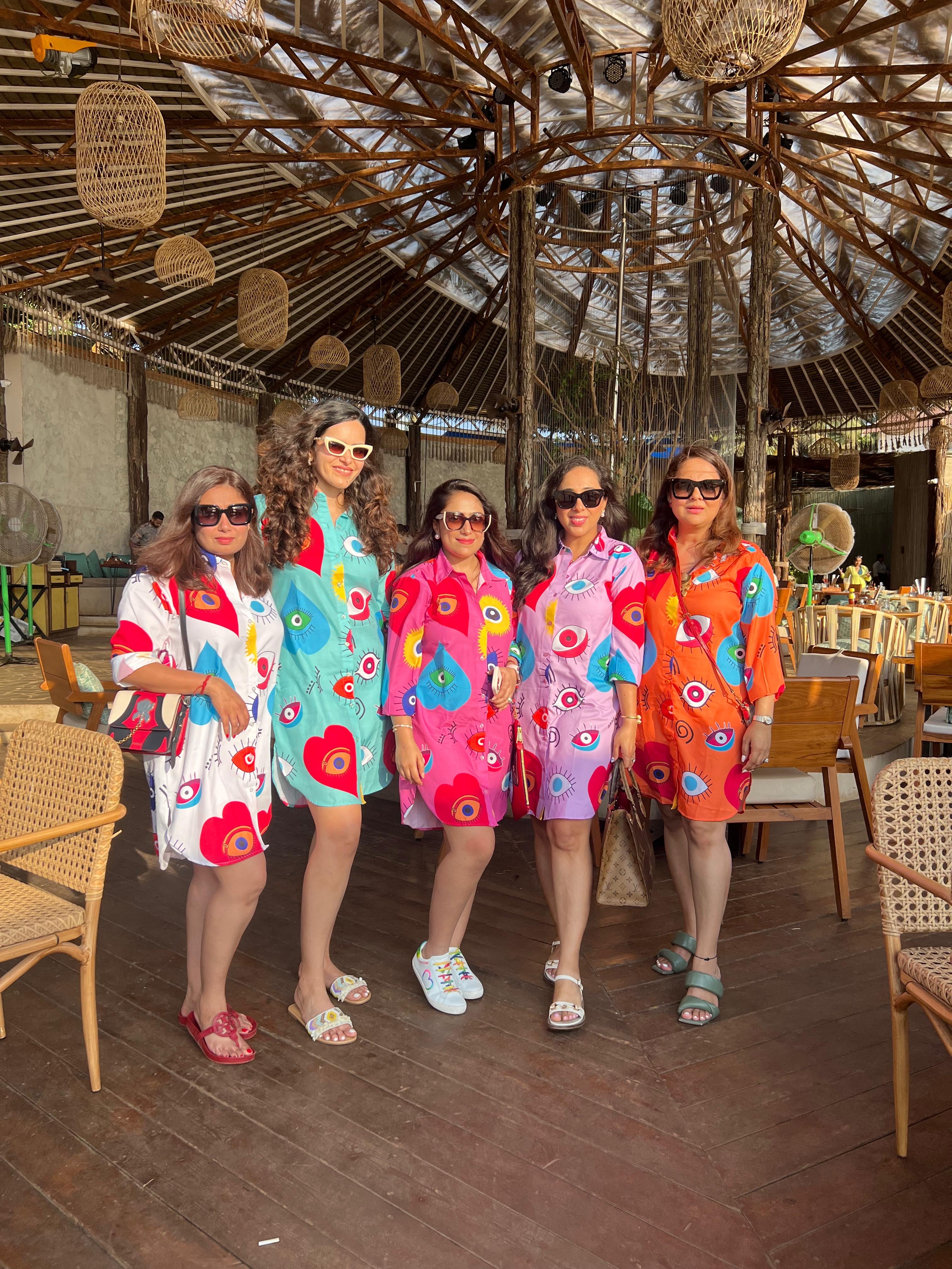 SUMMER EVIL EYE SHIRT DRESS